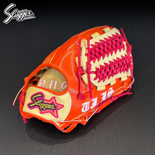 구보타 슬러거 야구 글러브 (내야 글러브 KBO 선수모델 김태진 L7 F.ORANGE/CAMEL)
