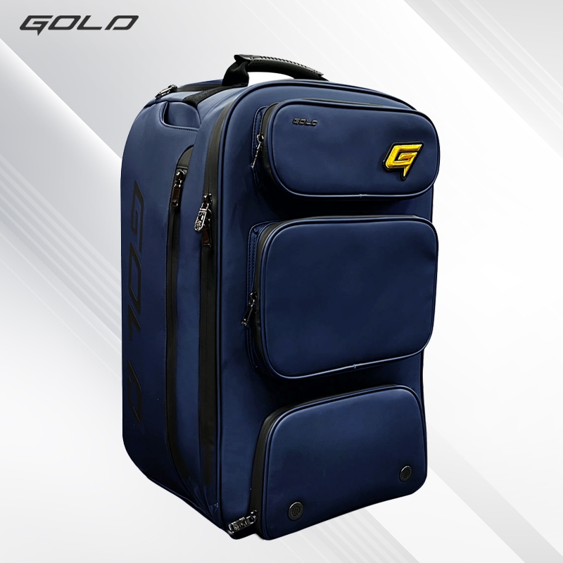 골드 멀티 백팩 네이비